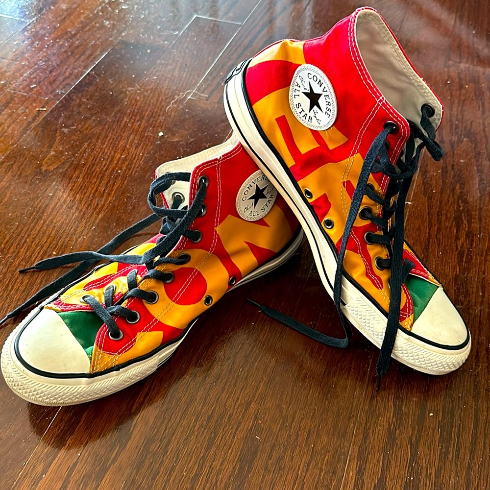 Size 11 Men’s/ 13 Women’s- Converse Chuck Taylor All Star Print High Wordmark
